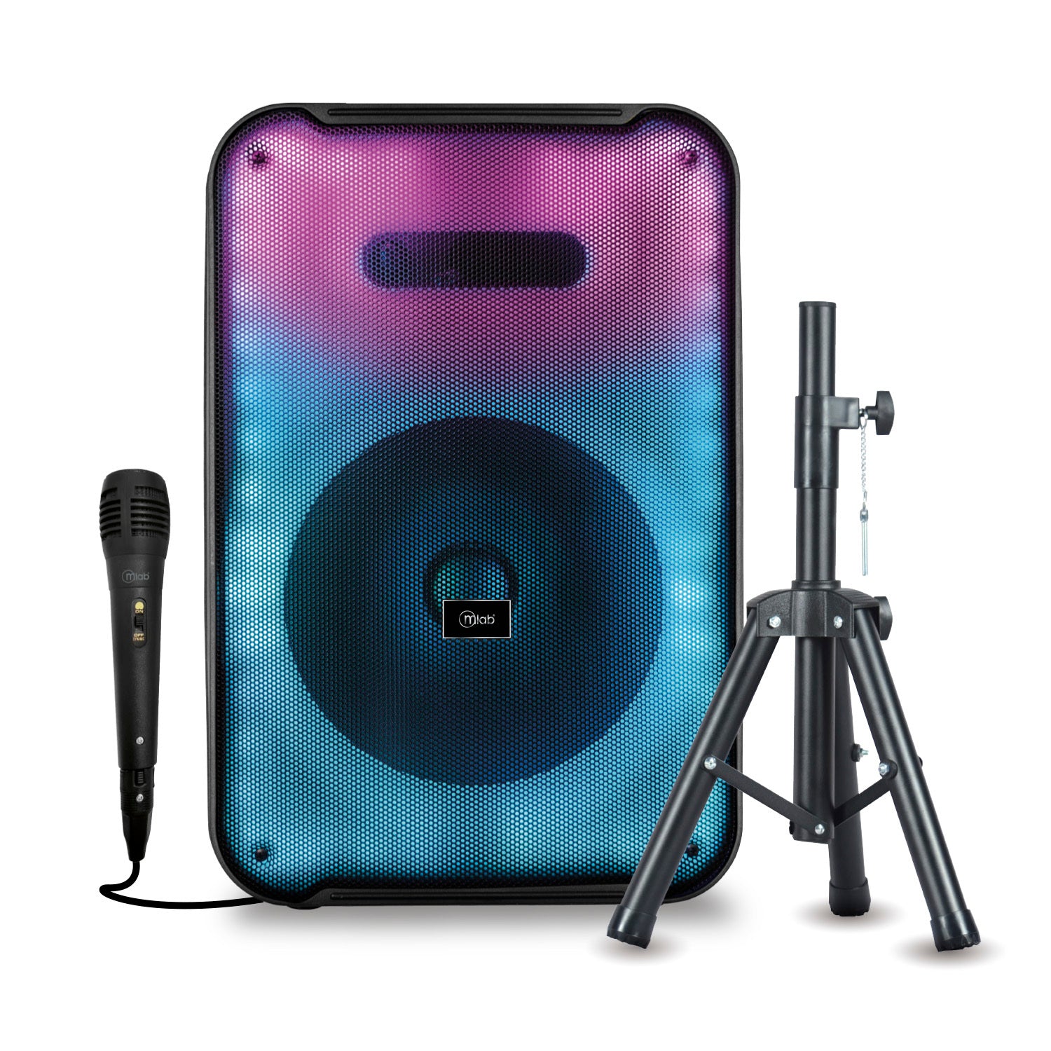 PARLANTE KARAOKE FLAMING AMBIGLOW 12”+TRIPOD BT/30W 09481