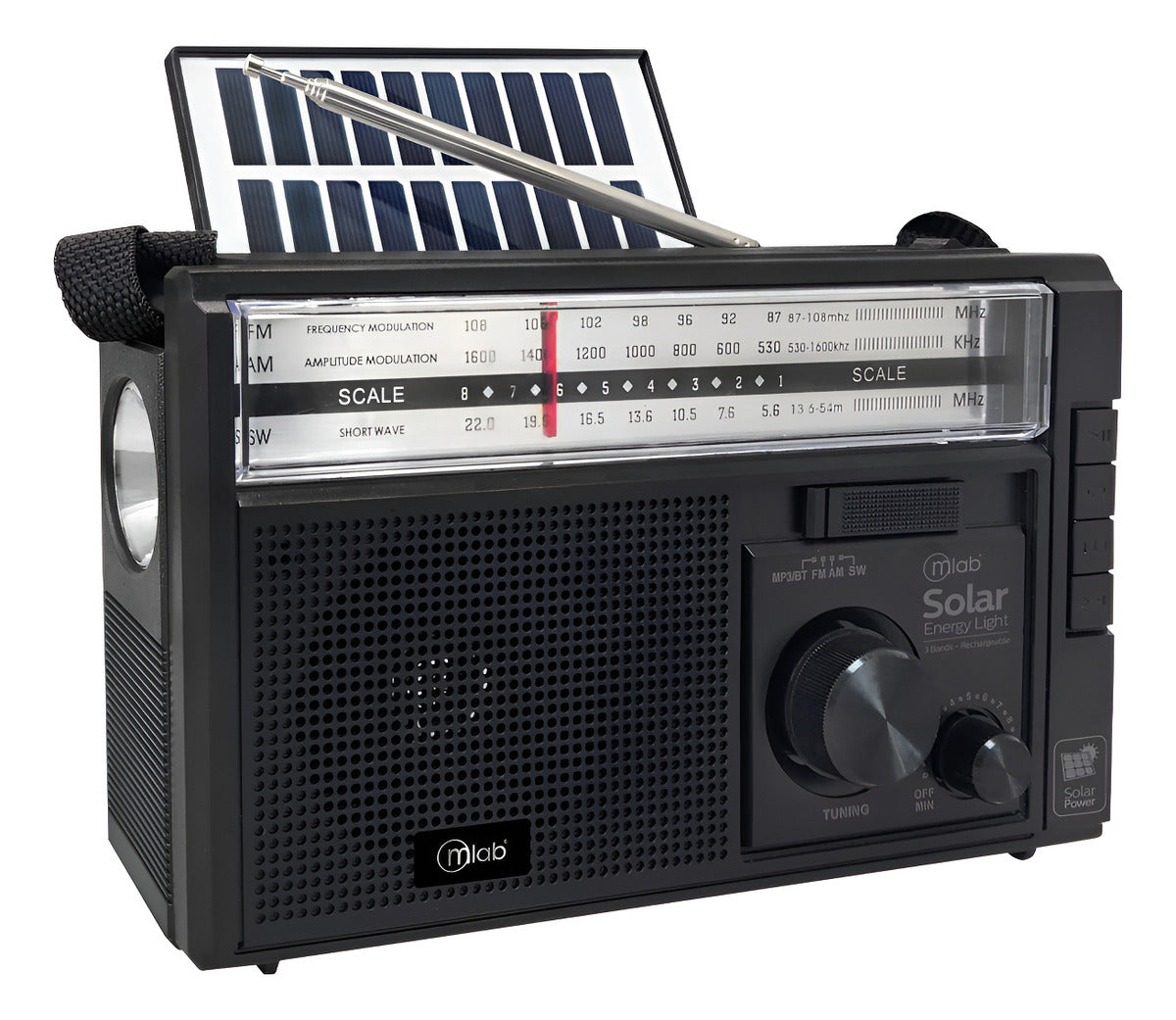 Radio Retro Solar Energy-light 1970 S Bt/fm/usb-c Mlab 09472