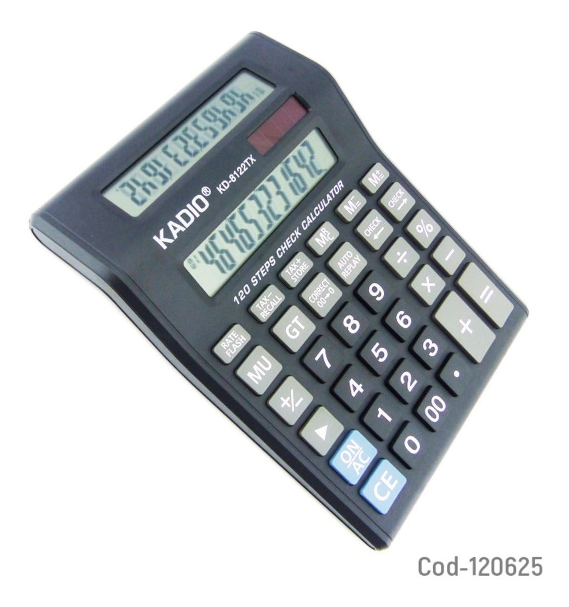 Calculadora Kadio Doble Visor 12 Dígitos Estándar Kd-8122tx