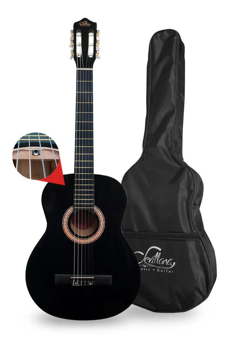 Guitarra ClaSíca 39 C/ Funda / Alma / Black / 8448