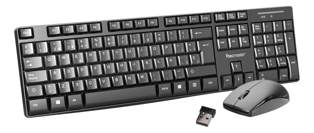 Teclado Y Mouse Inalámbrico 1200dpi Tecmaster Tm-100512