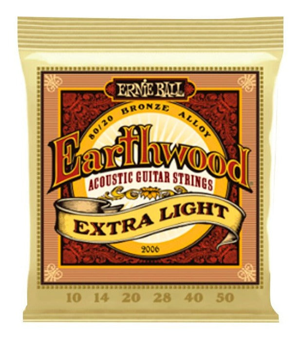 Cuerdas Para Guitarra Extra Light 80/20 Ernie Ball / P02006