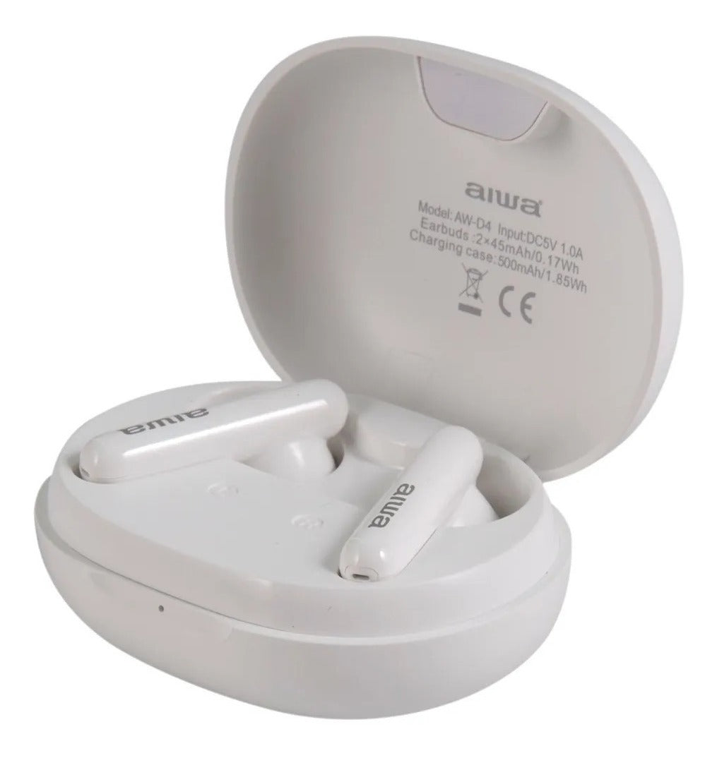 Audífonos Tws Bluetooth Slim Micrófono Táctil Aiwa Aw-d4