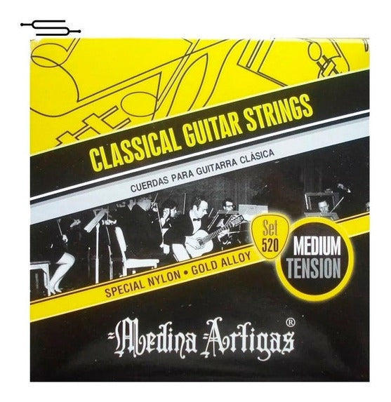 Cuerdas Para Guitarra CláSíca Set520, Nylon, Gold Alloy