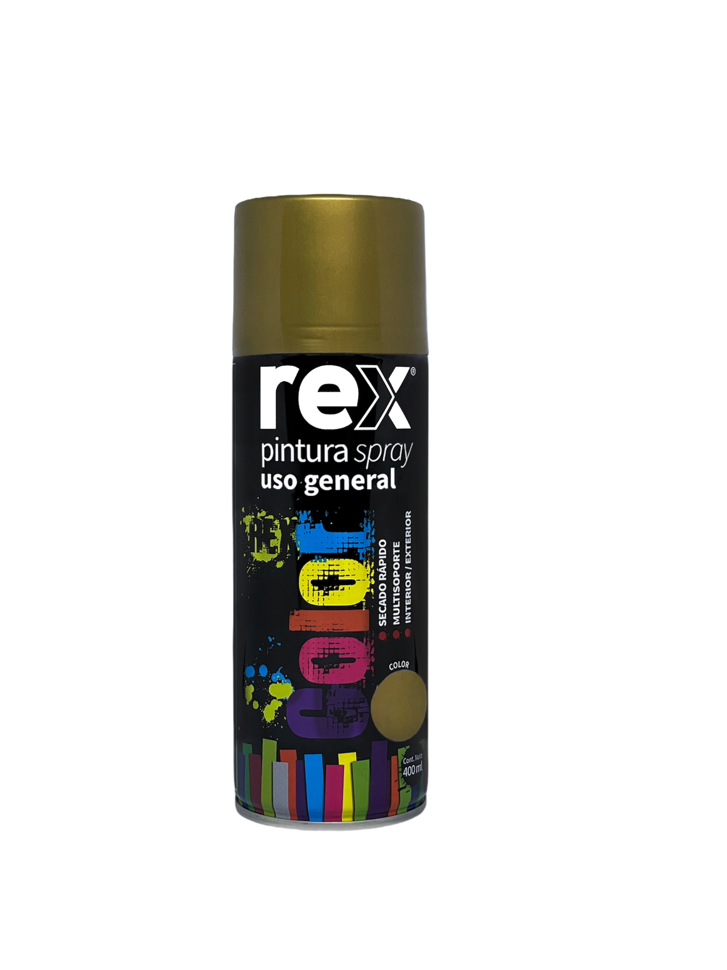 Pintura Spray General Color Dorado 400 Ml Rex 60009