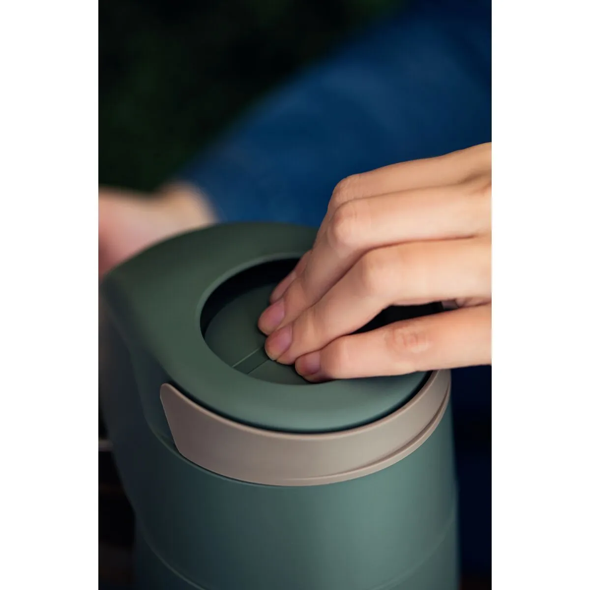 Termo Tramontina Exact Glass Ampolle Thermos 1.8 L, Color Verde