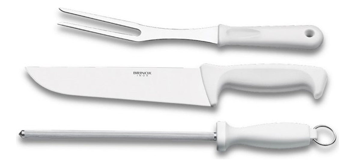 Kit De 3 Tenedores Y Cuchillos Para Barbacoa Brinox PreciSíon Chaira