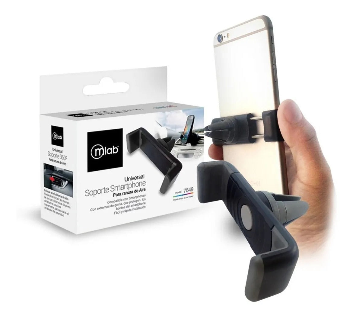 Soporte Smartphone Mlab 7549 Air Vent 360° / Tecnocenter Ccó