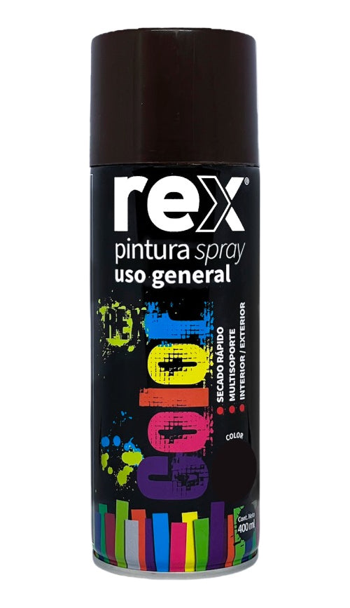 Pintura Spray General Color Marron 400 Ml Rex 60013