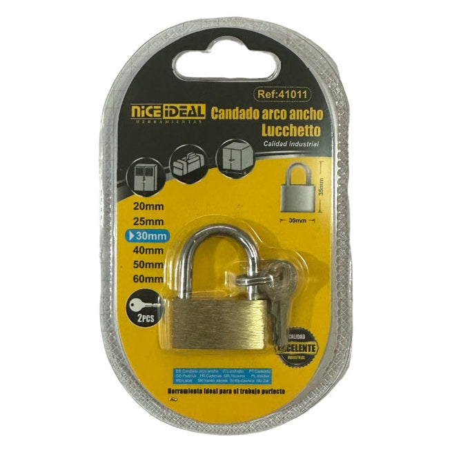 Candado Arco Ancho Lucchetto 30mm 35x30mm Nice Ideal 41011