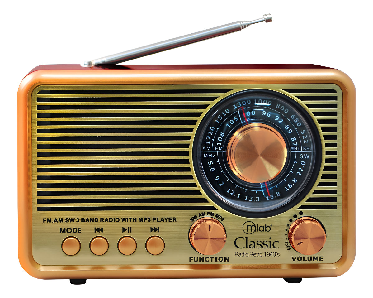 Radio Retro ClasSíc 1940s Bt/fm/usb/usb-c Mlab 09469