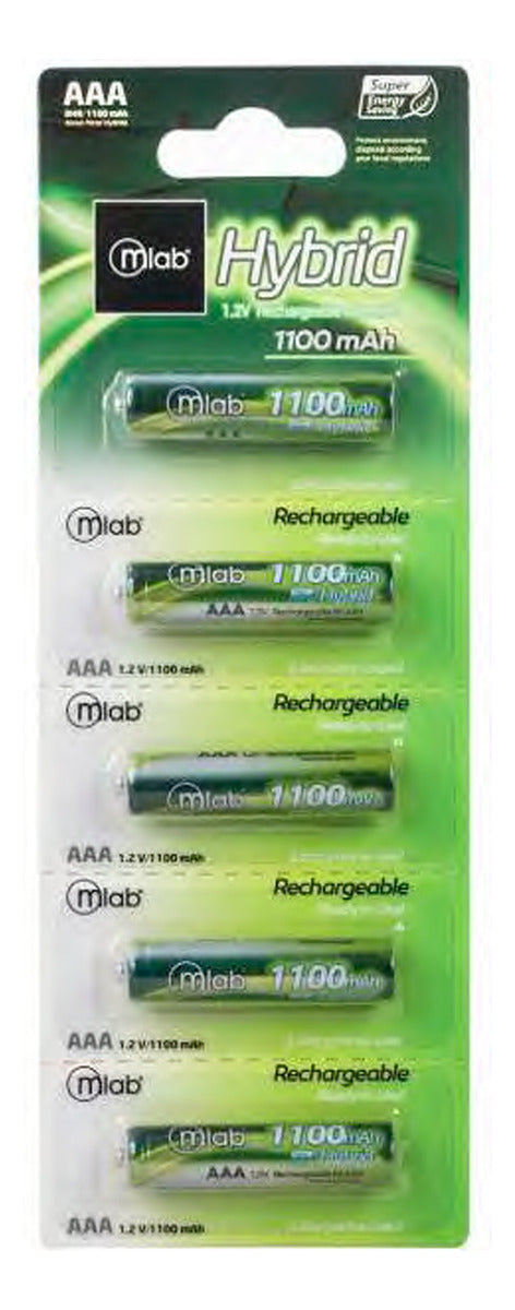 Pilas Recargables Pack 5 Aaa Hibrid Rec 1100mah Mlab 07912