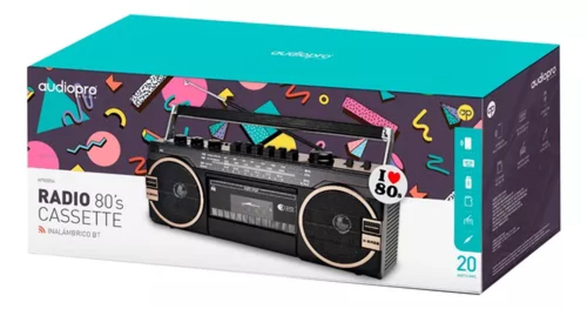 RADIO RETRO 80`s BT/USB/SD X-BASS 10W AUDIOPRO AP02054