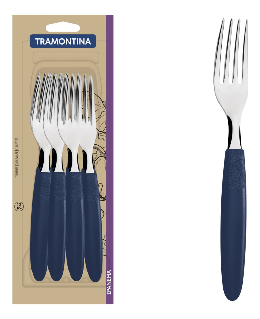 Juego De Tenedor D/mesa 12 Ipanema Azul Tramontina 23362-910