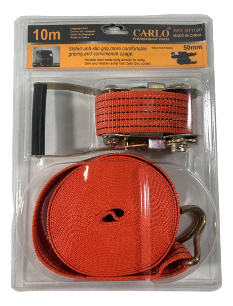 Eslingas D/amarre De 10 Metros 10mx5cm Naranja Carlo 6000441
