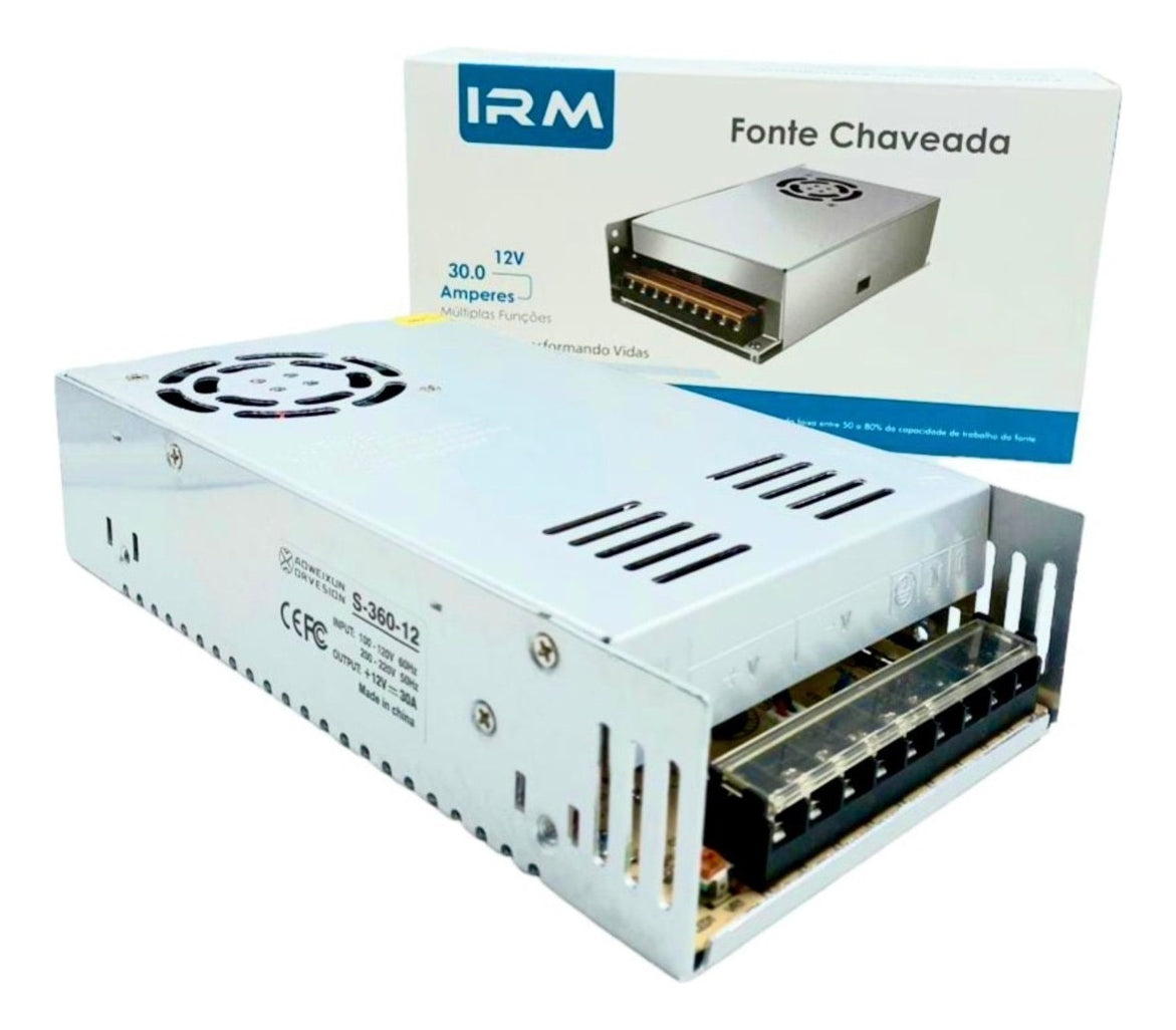 Fuente De Poder Irm Universal Ac/dc 12v 30a 240w Irm-10187