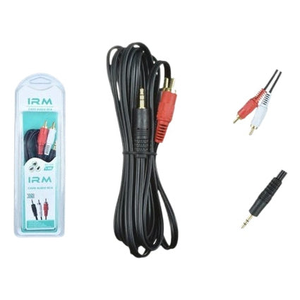 Cable Rca De Audio Plug Jack 3.5mm A 2 Rca 1.5m Irm-05993