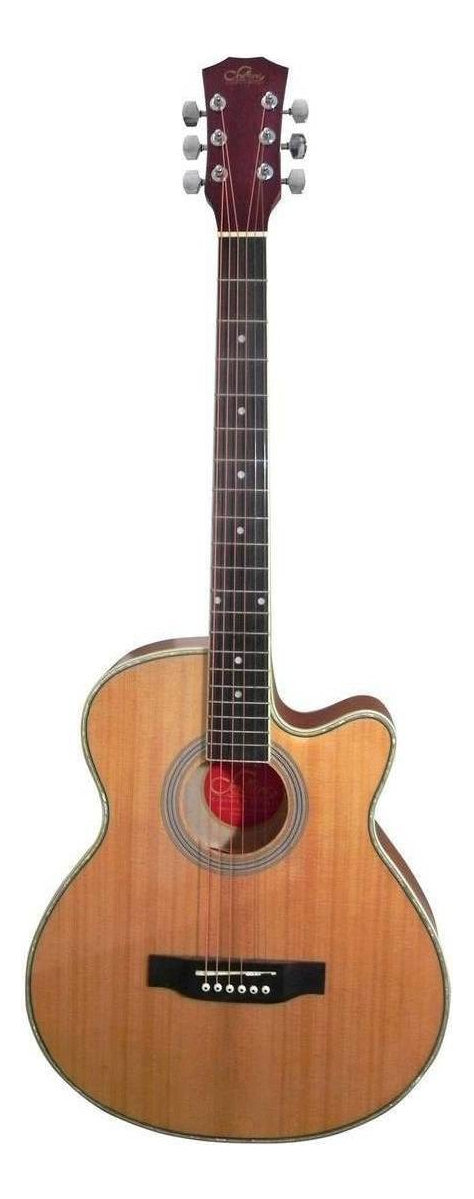 Guitarra Electroacústica La Sevillana 6299 Para Diestros Café Palo De Rosa