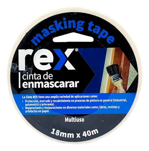 Cintas De Papel AutoadheSíva Tape 18mmx40mts Rex 30402