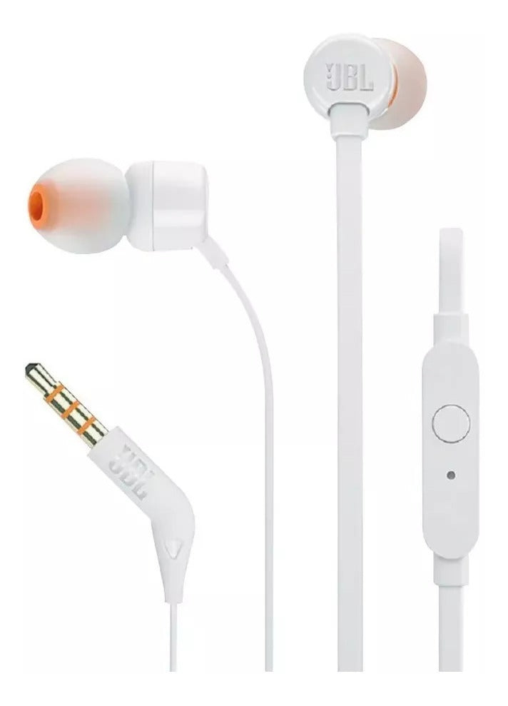 AUDIFONO ALAMBRICO IN-EAR HEADPHONE TUNET110 BLANCO JBL T110