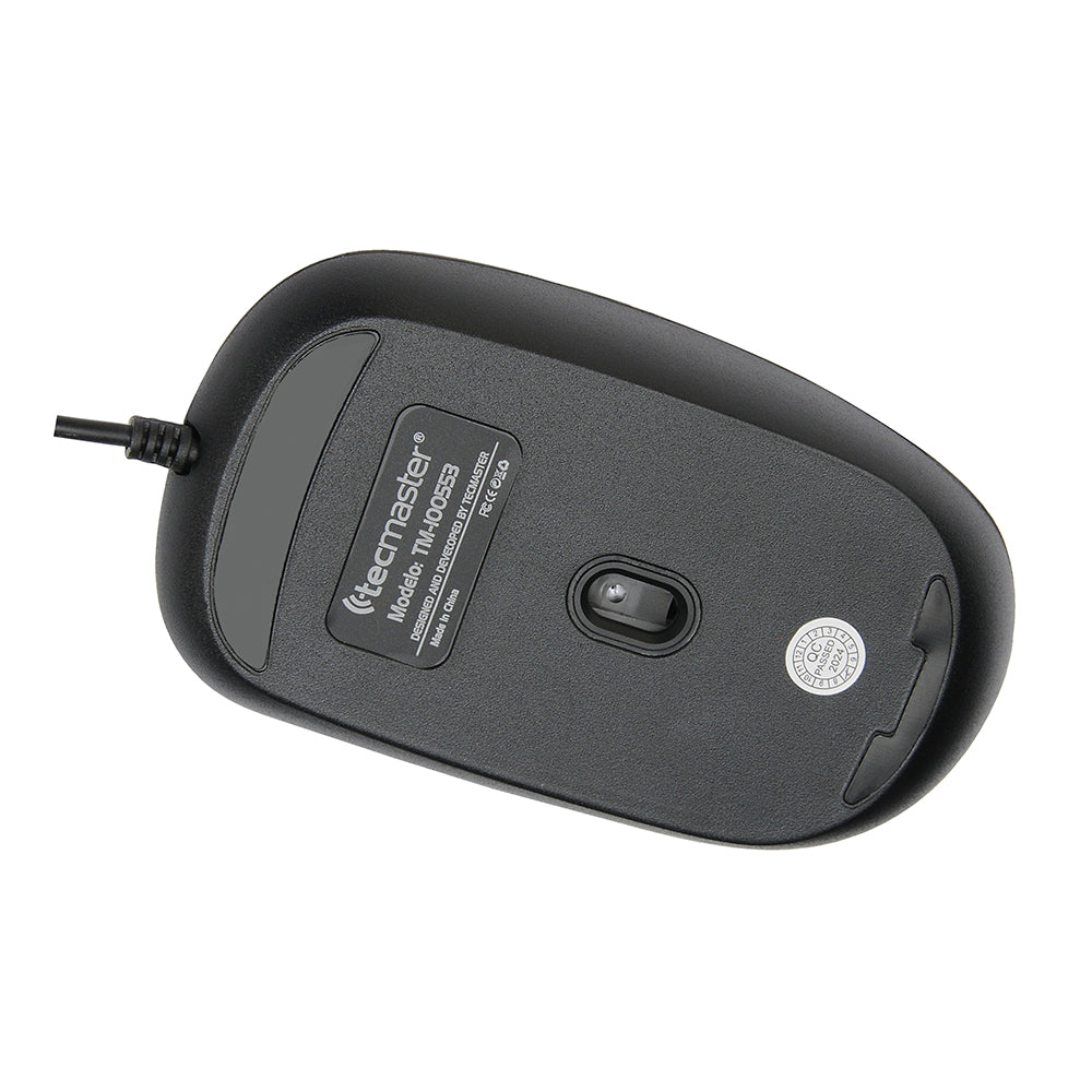 Mouse Óptico Usb Cableado 4btn 1600dpi Tecmaster Tm-100553