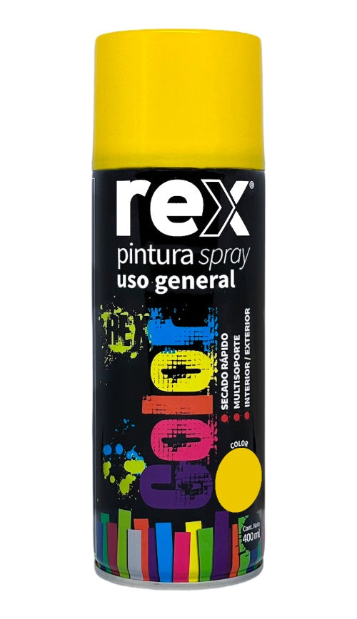 Pintura Spray General Color Amarillo 400 Ml Rex 60002