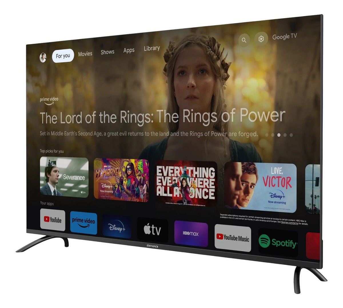 Televisor Smart Tv Led 50 Hd Bt Google Tv Aiwa Aw-50b4k