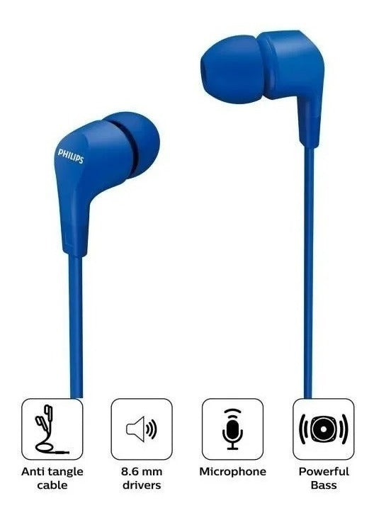 Audífonos In-ear Philips Tae110bl Jack3.5m Manos Libres Azul