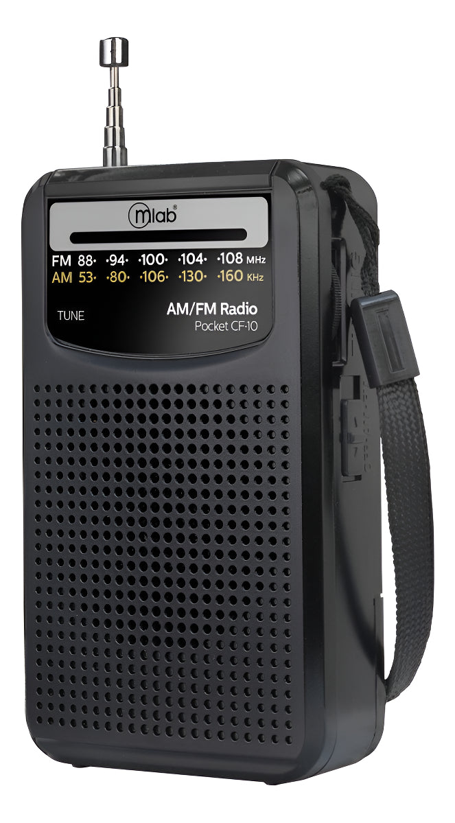 Radio Retro Portátil Pocket Cf-10 Fm/am Negro Mlab 09459