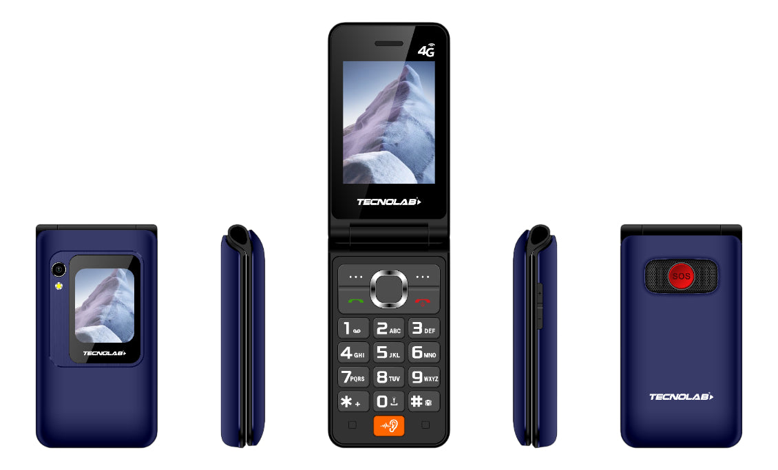 Telefono Senior 4g 2.8/1.77  Símdual Tipo-c Tecnolab Tl705bl