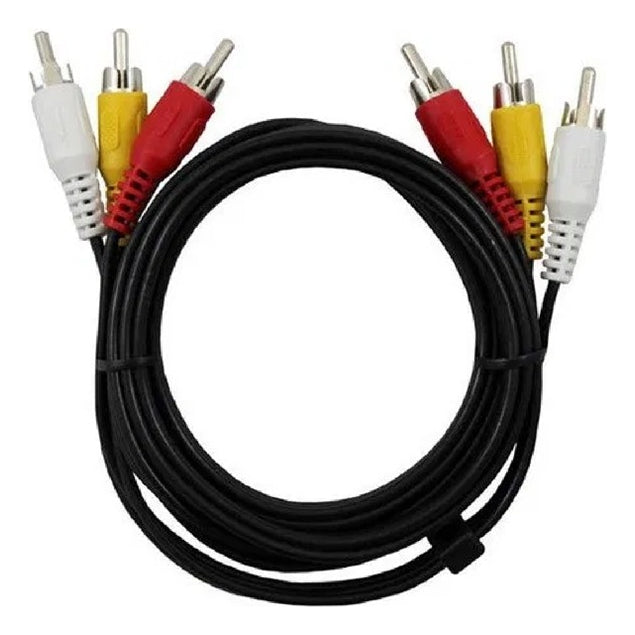 Cable Rca 3 Plug Rca A 3 Plug Audio Y Video 1.80 Mts 4009
