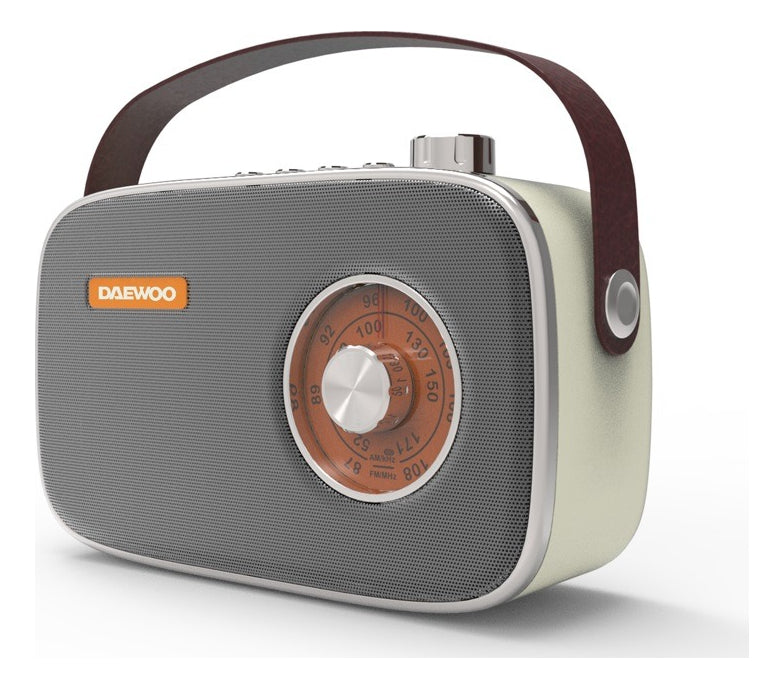 Radio Retro Amfm Dos Bandas Daewoo Di-ql01 Color Gris