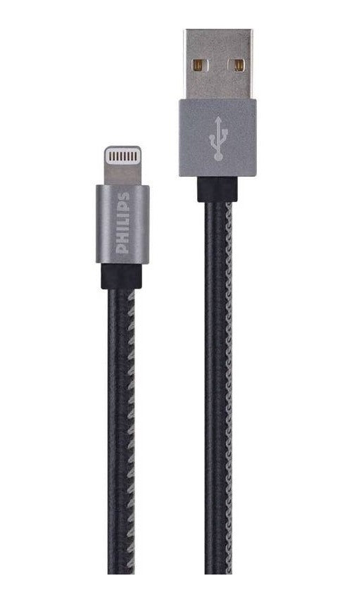 Cable iPhone 1.2 Mts Goma Plano Negro Dlc2508cb 79phl2508b