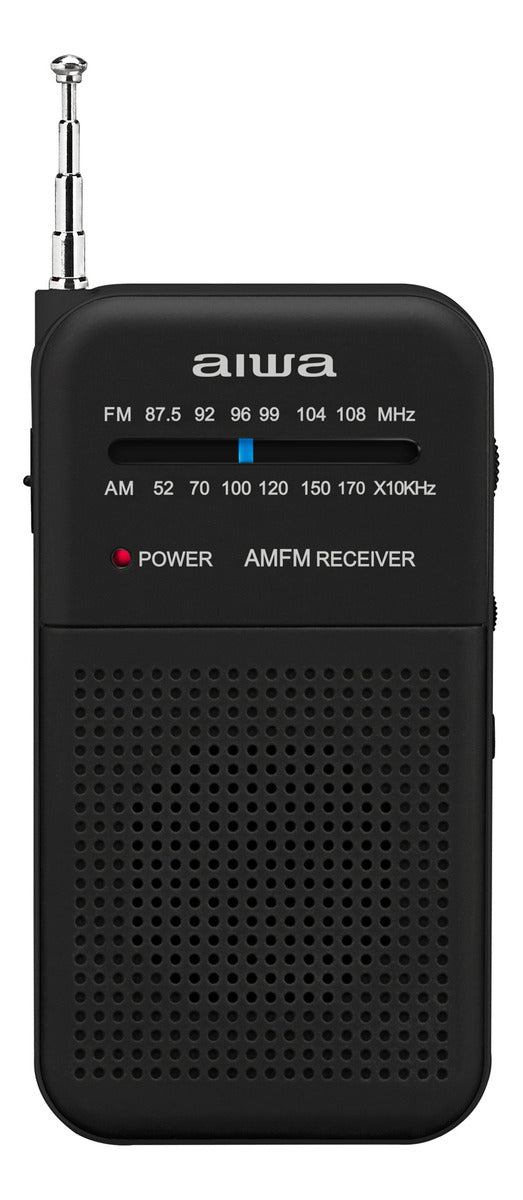 Radio Portátil Aiwa Análoga Fm/am Potencia De 0,4w Aw-fml1 Color Negro
