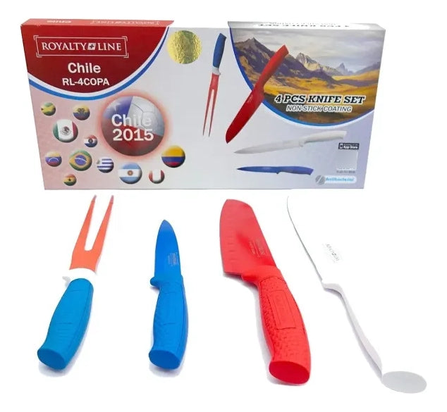 Set De Cuchillos Y Tenedor 4pza Antibacterial Rl-4copa