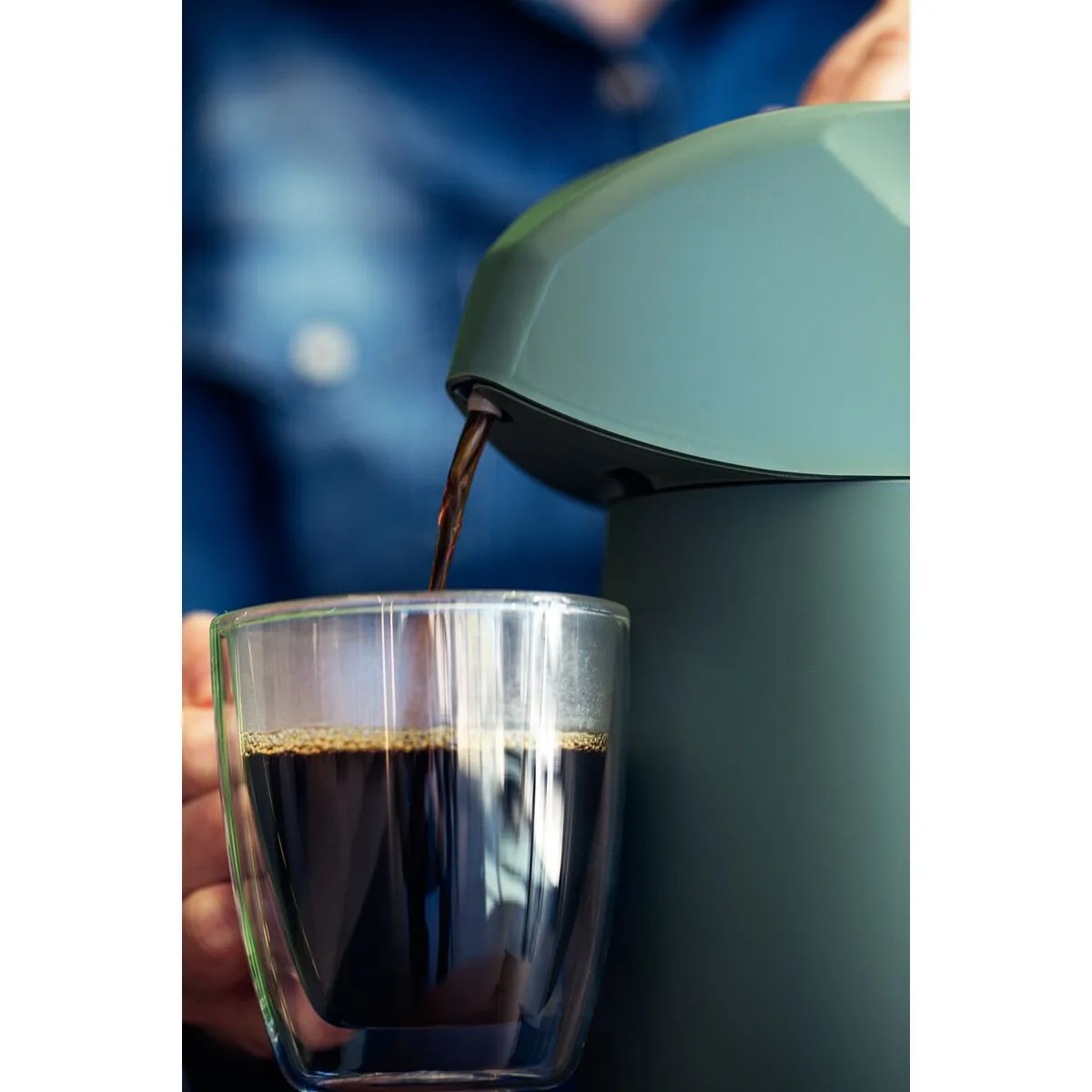 Termo Tramontina Exact Glass Ampolle Thermos 1.8 L, Color Verde