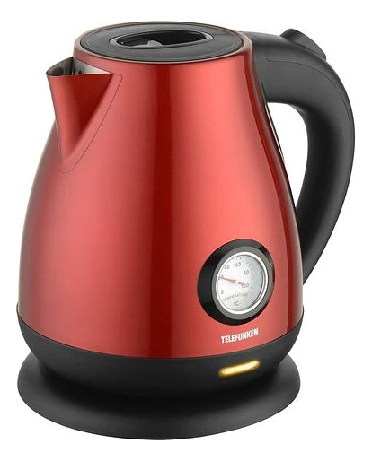 Hervidor Electrico 1.7l/360o/2200w Rojo Telefunken Tfpe-900