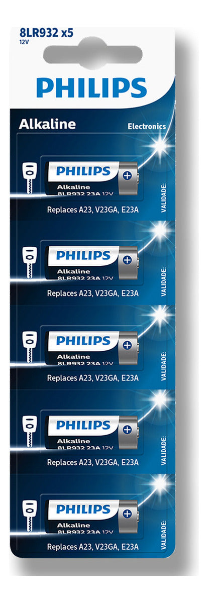 Pila 23a Philips Alcalina 8lr932p5b/59 Cilíndrica - Pack De 5 Unidades