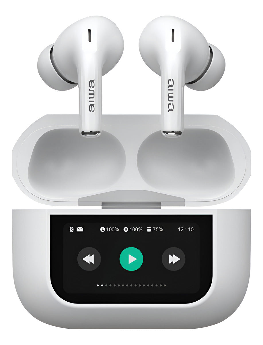 Audífonos Bluetooth Panta Tactil Canc Ruido Aiwa Aw-twsgprow