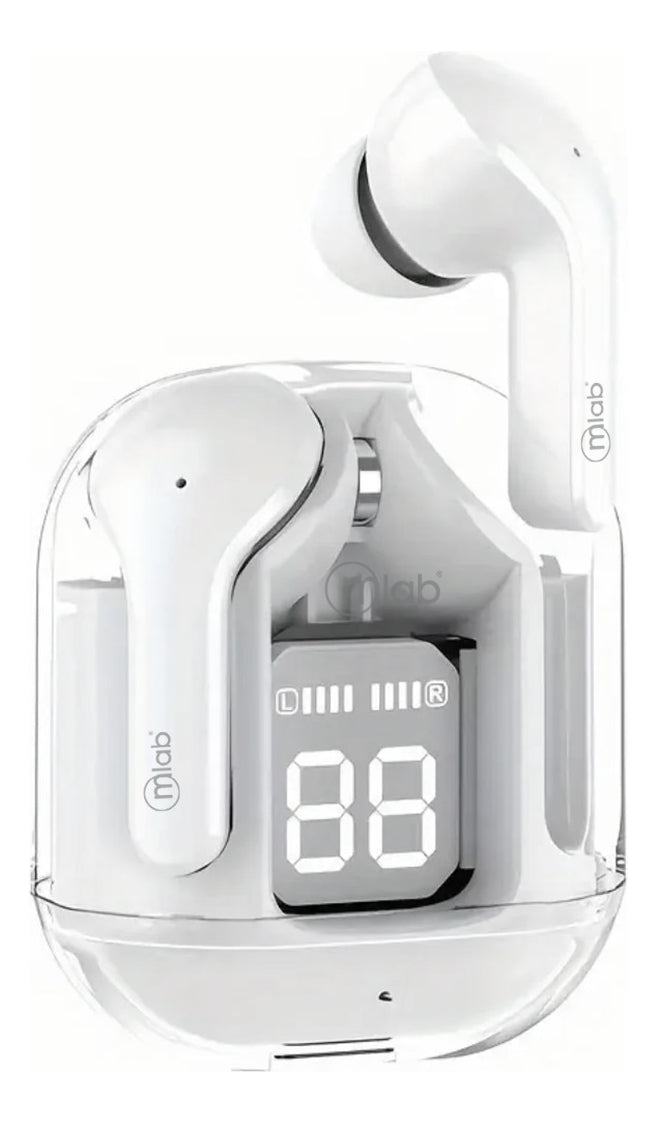 Audifono Tws Glass Crystal + Sílicon Case Black Mlab 09354