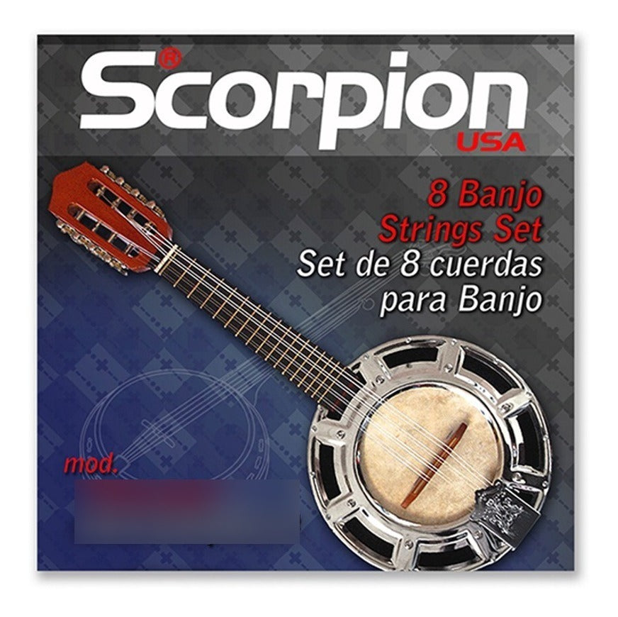 Set De 8 Cuerdas Banyo Acustico Scorpion Spb-8st