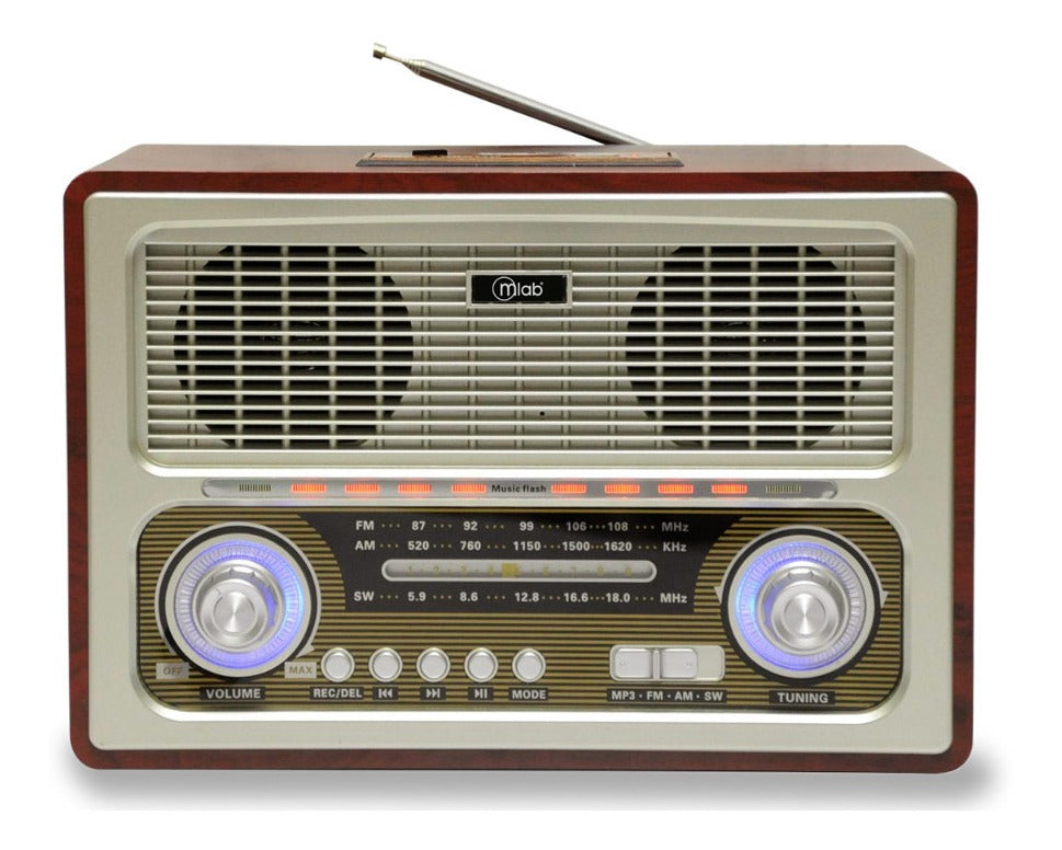 Radio Retro 1950s Recargable Bt/usb/fm Mlab 7809