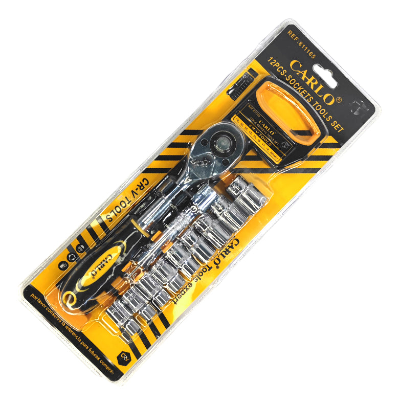 Juego De Llave Tubo C/alargador 12 Pcs Carlo 6000558