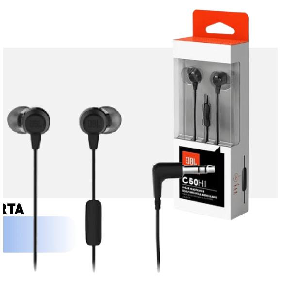 AUDÍFONOS ALAMBRICÓ IN-EAR C50HI NEGRO