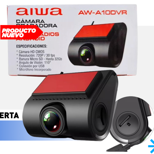 CAMARA GRABADORA 110o DVR HD 720P/30FPS ID AW-A10DVR