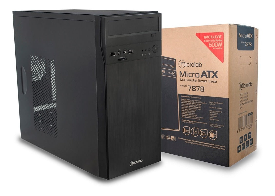 Gabinete Mlab Microatx 7878 F/600w Sdcard