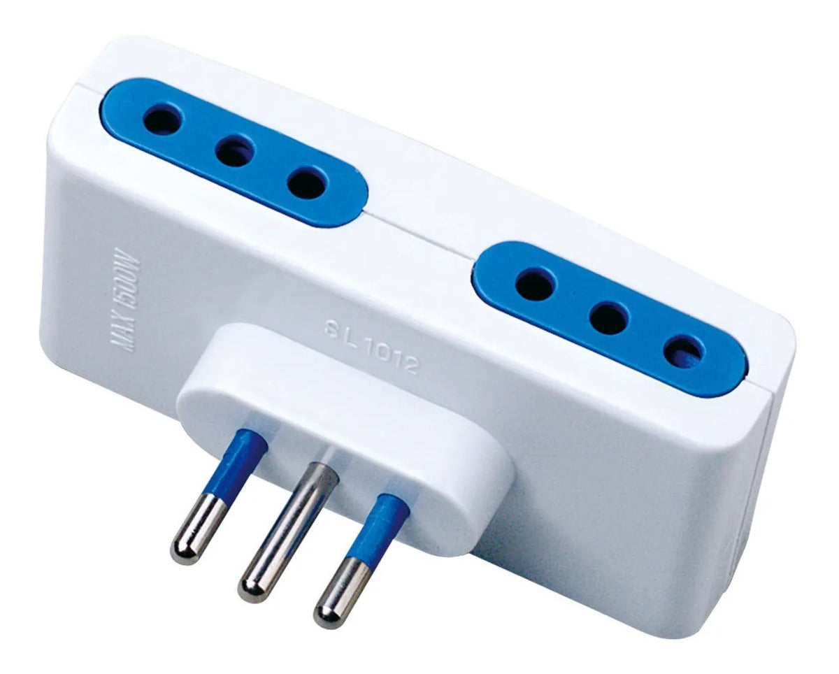 Adaptador 4 Tomas 2p+t 10a Blanco, 1500w Máx. 250v