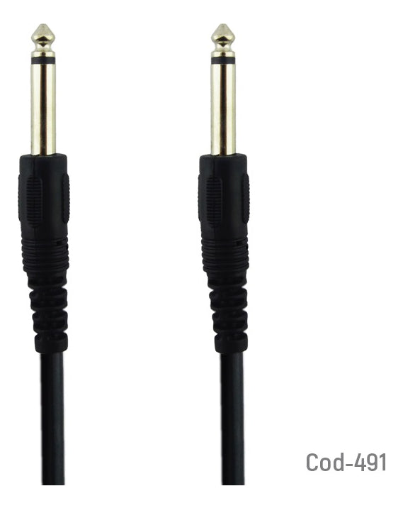 Cable Mono Universal 1x1 Plug 6.3 Mono 5 Mts 491