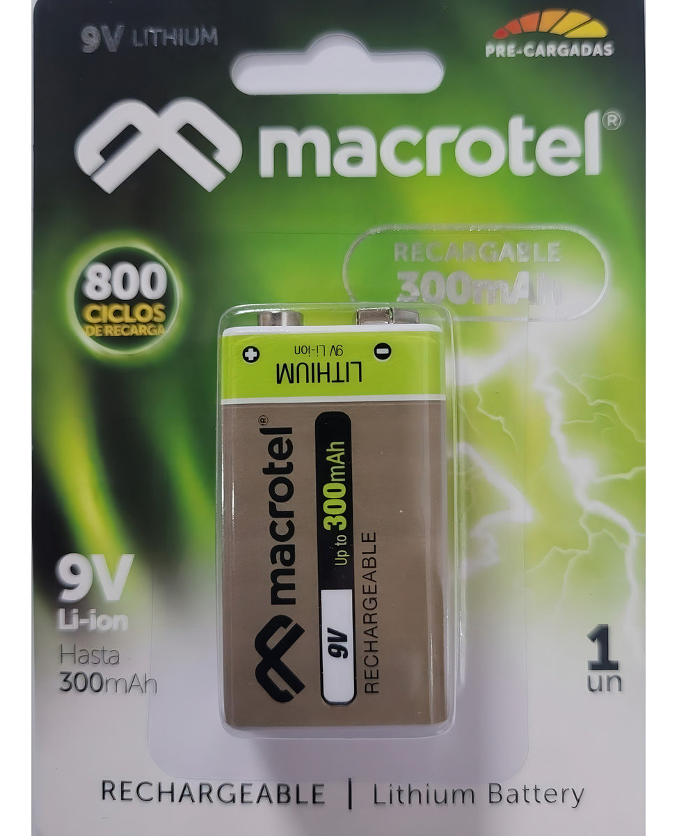 Bateria Recargable 9v 290 Mah Macrotel