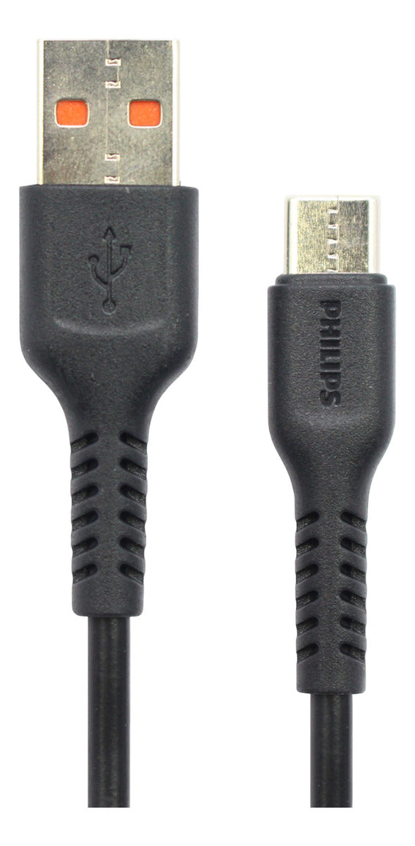Cable Usb Usb-a 3.0 A Usb-c 2.4a/1m Negro Philips Dlc2241a
